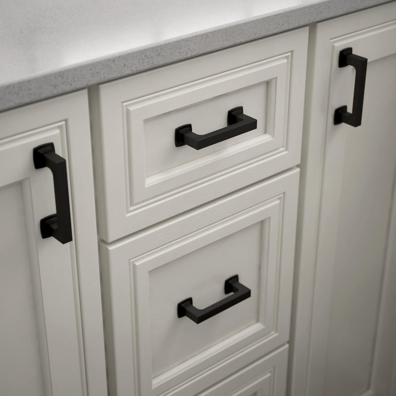 Franklin Brass (5-Pack) – Matte Black Cabinet Handles, 3 Inch Hole Center, Pulls for Drawers, Kitchen Cabinet Door, Dressers | Parow 5 3" (76mm)