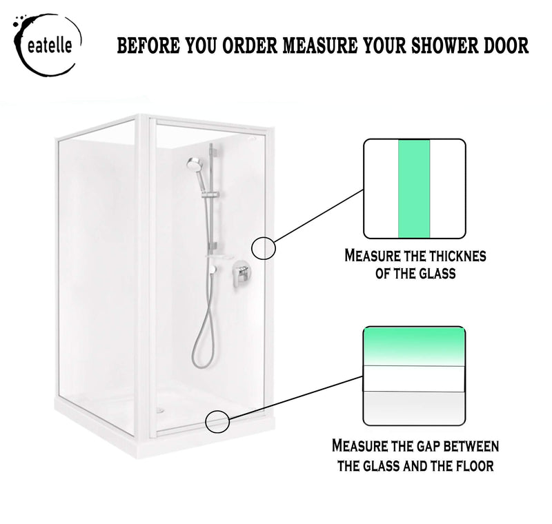 eatelle Shower Door Bottom Seal with Drip Rail for Thick Glass, 36" Long Sweep - Ultra Clear Polycarbonate… (2 Pack - 1/2") 2 PACK - 1/2"