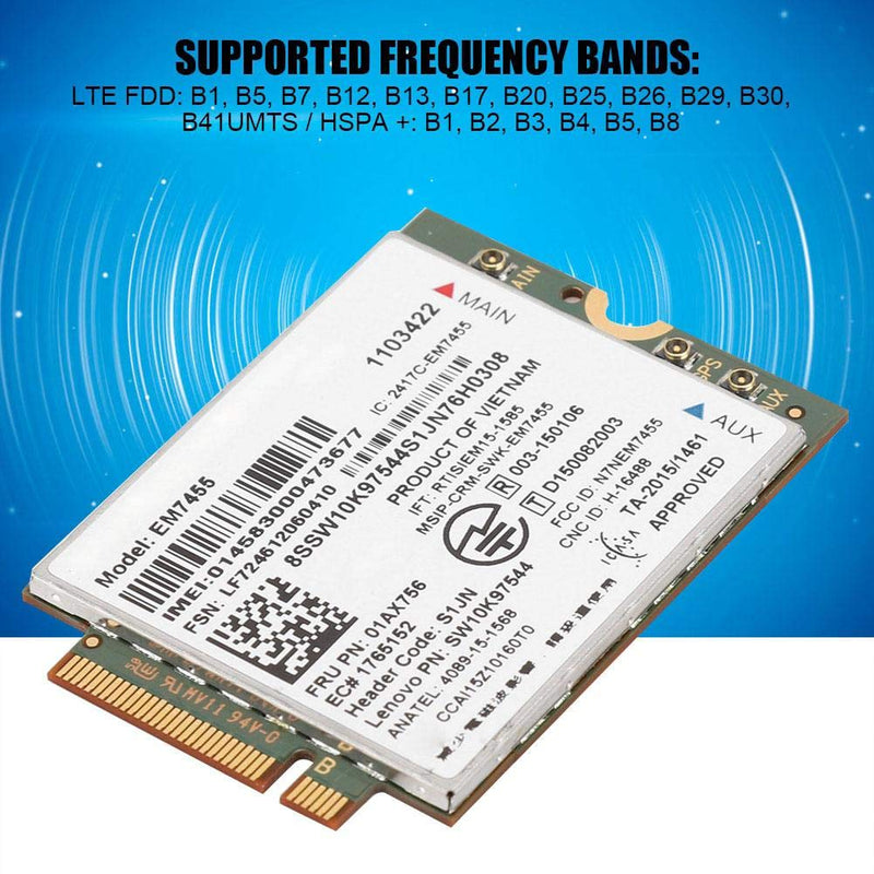 EM7455 Network Card, for ThinkPad T460 T460p T460s Wireless Network Card 4G LTE Module 300 Mbps NGFF/M2 Card for Notebook, Tablet and Ultrabook etc