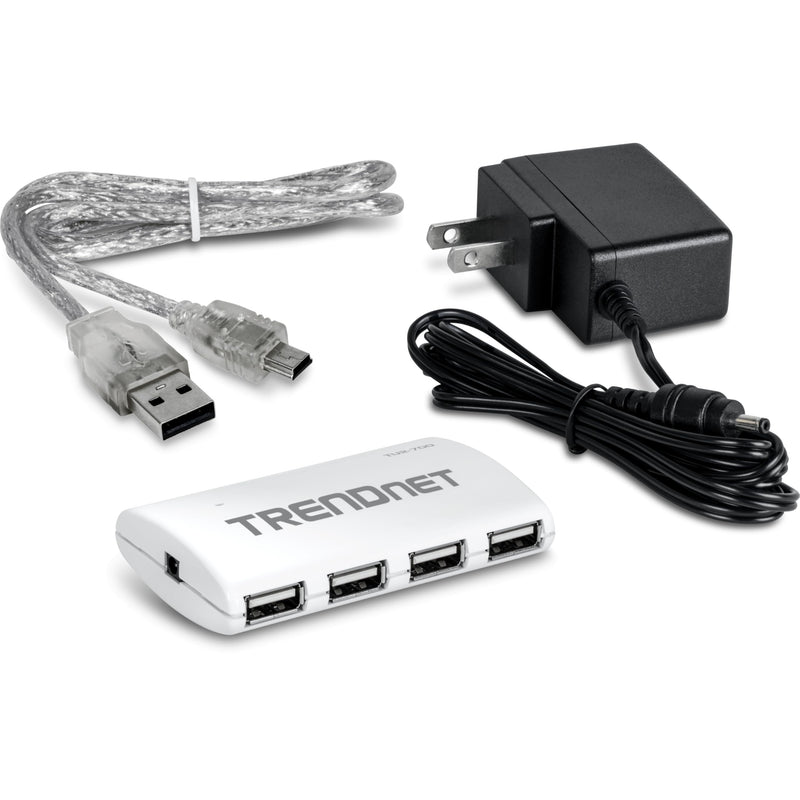TRENDnet 7-Port USB 2.0 Hub, TU2-700, 7 x USB 2.0 Ports, Backwards Compatible with USB 1.1, Compatible with Windows and macOS, NDAA Compliant 7 Port