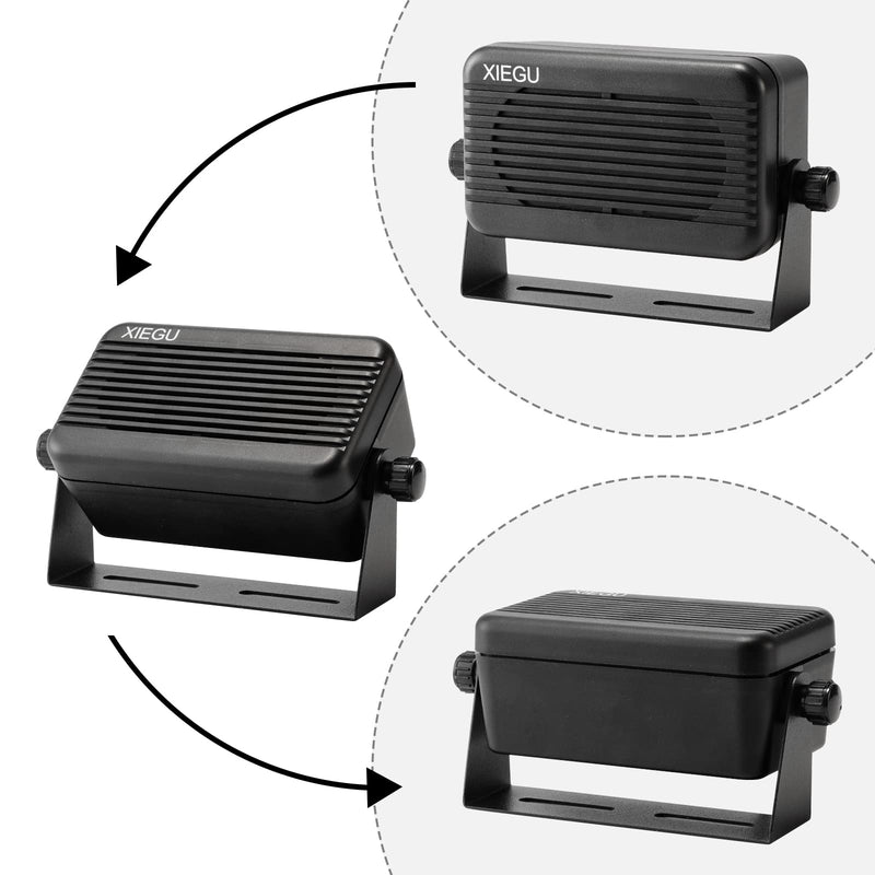 Xiegu GY03 3.5mm Plug Rectangular External Speaker with Stereo Sound for CB/Mobile/Ham Radio, HF Transceivers, Compatible X6100 G1M