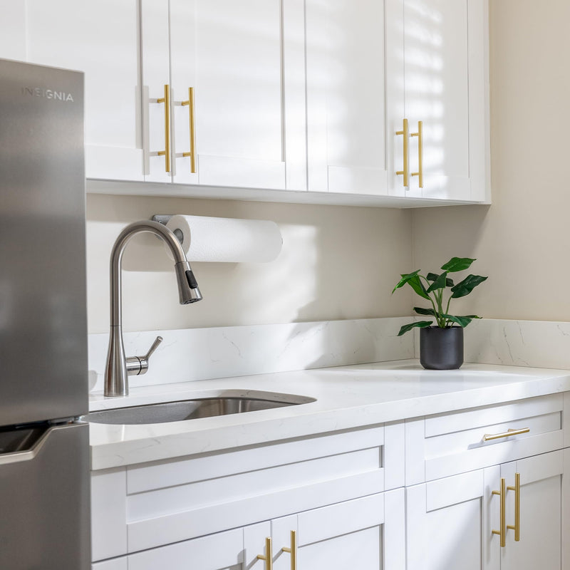 JOY DECOR 15 Pack Cabinet Handles, Gold Cabinet Pulls, 3-3/4 in Hole Center Kitchen Cabinet Handles, Stainless Steel T Bar Handles for Dresser Drawers