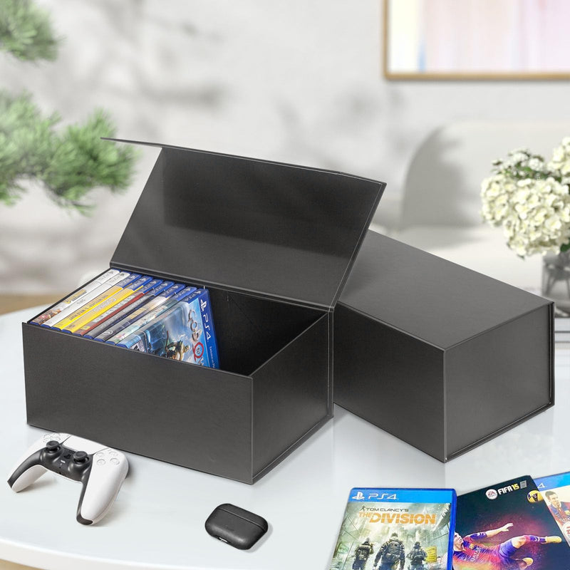 Video Game Storage Box Compatible with PS5 PS4 PS3 games, XBOX1 games, Magnetic Video Game Box Protector Case, Store Up to 20 Cases – 1 Pack