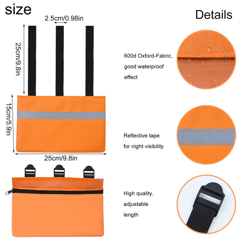 RV Sewer Weight Bag,RV Hose Fastening Device with Reflective Strip Septic Hose Weight Bag RV Hose Support Sewer Hose Weights Hold down for RV Camper Trailers Reduces Accidental Spillage Orange 1pcs