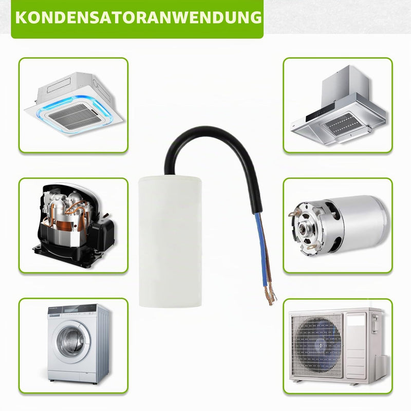 BOJACK CBB60 16uF 450V 50/60HZ Starting Capacitor, SH Motor Operating Capacitor, AC Motor Capacitor, with Wire