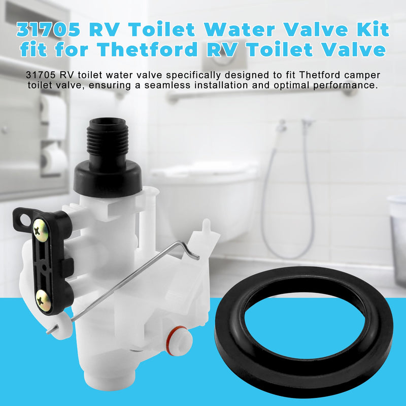 31653 31705 31688 31835 31687 RV Toilet Valve fit for Thetford RV Toilet Parts-Leak&Freeze-Resistant fit for Thetford Aqua-Magic V 31676 31675 31667 31658 31668 31650 31680 31671 31649 prime&swift