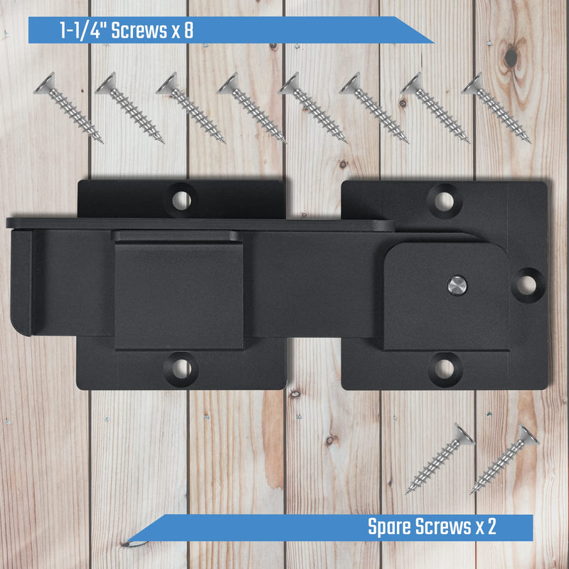 7.5" Flip Gate Latch Lock with Padlock Holes 1Pack, 4mm Heavy Duty Aluminum Alloy Door Latch for Outdoor Wooden Fence, Swing and Sliding Open Gate, Double Gate, Barn Door, Shed, Vinyl Fence 1