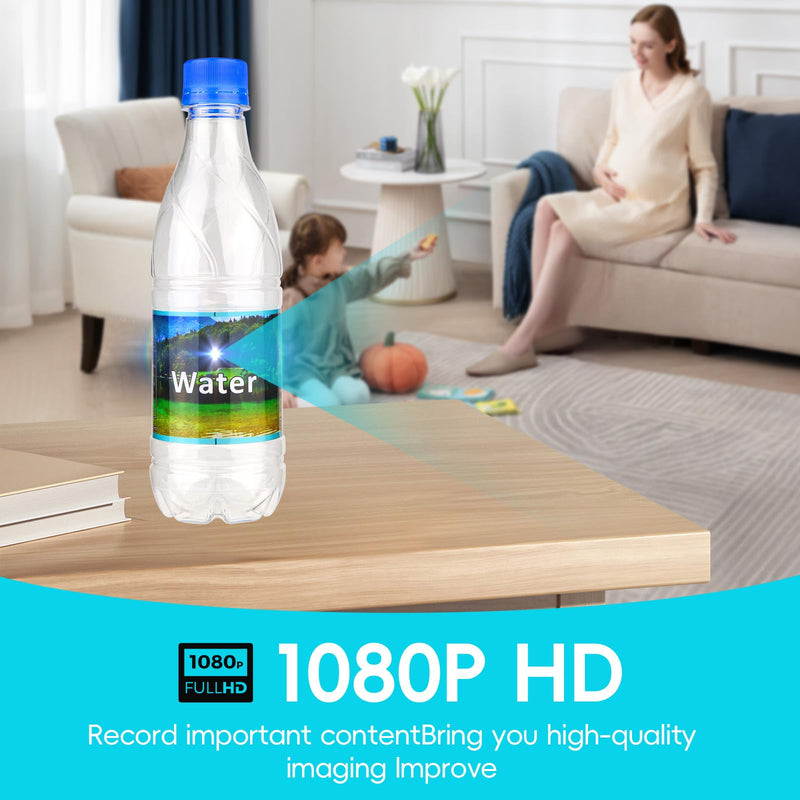 Hidden Camera Bottle - Mini Camera - Wireless Nanny Cam - Full HD - Indoor Home Security-No WiFi Small Camera