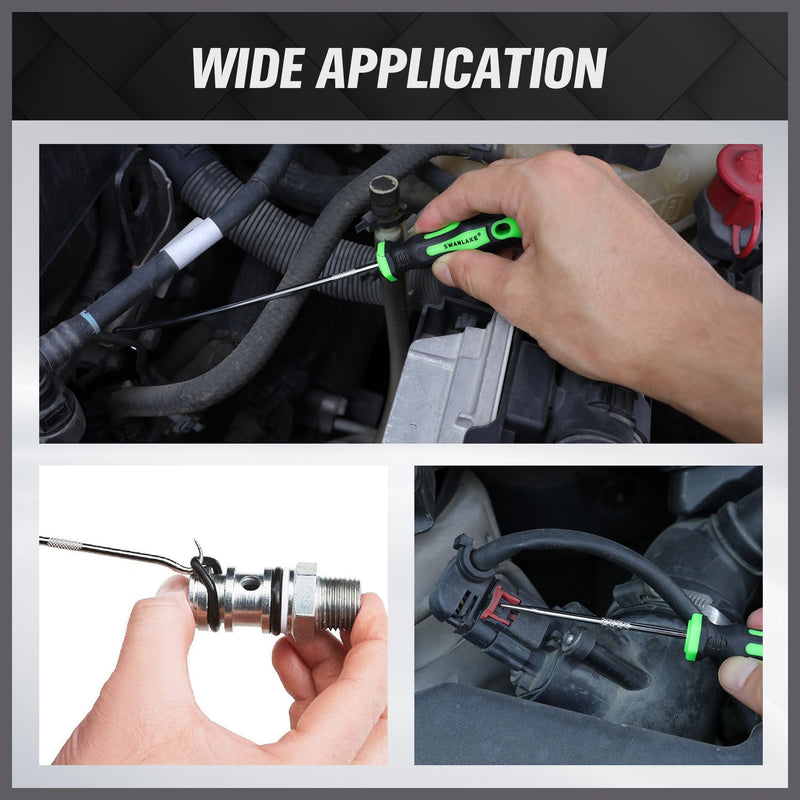 8-Piece Mini Hook and Pick Set, 4PCS 8.6'' & 4PCS 5.7'' Precision Automotive Picks Tools Set for Car Auto Oil Seal, Mechanic Lock Picking Kit, Puller Remover Tools