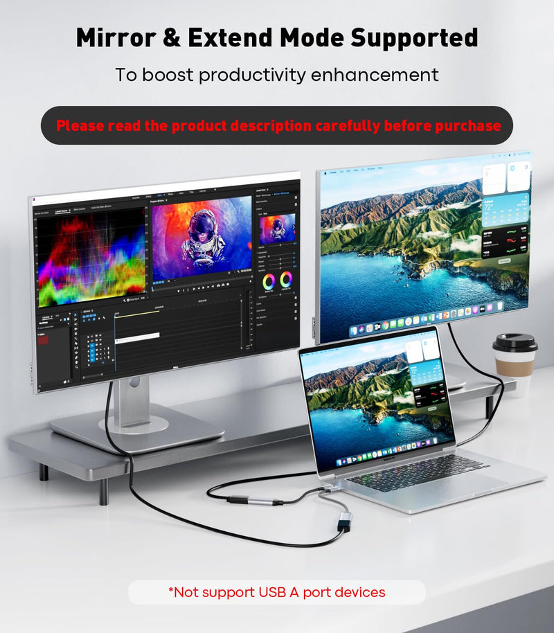 USB C to HDMI Adapter [4K@60Hz] High-Speed USB Type-C 3.1 to HDMI 2.0 Female Converter [Thunderbolt 3/4 Compatible] for iPhone 15 Series, MacBook Pro/Air, iPad, Galaxy S8-S23, Other USBC Laptop 1 Pack