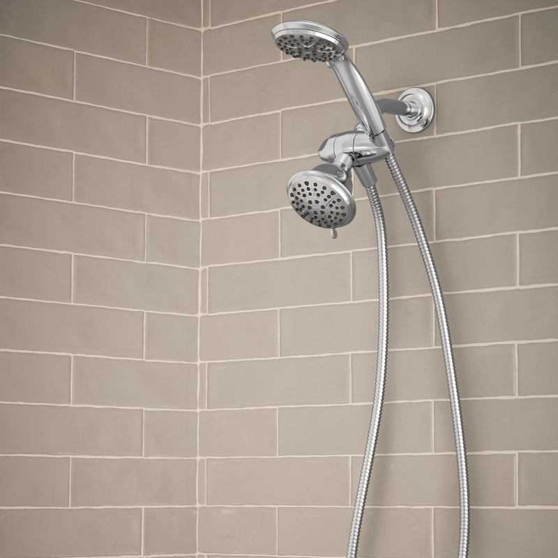 Moen Attune Dual Shower Head with Handheld Sprayer Combo, 6 Handheld Spray Settings & 8 Function Shower Head, Chrome Finish, 218C0