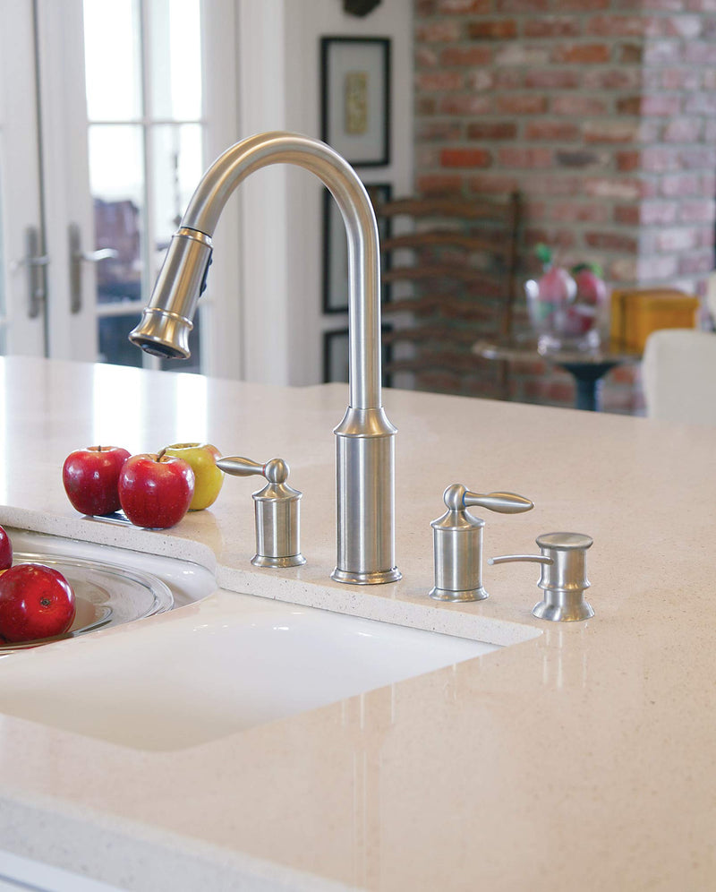 Moen 3944ORB Deck Mounted Kitchen Soap Dispenser with Above the Sink Refillable Bottle, Oil Rubbed Bronze