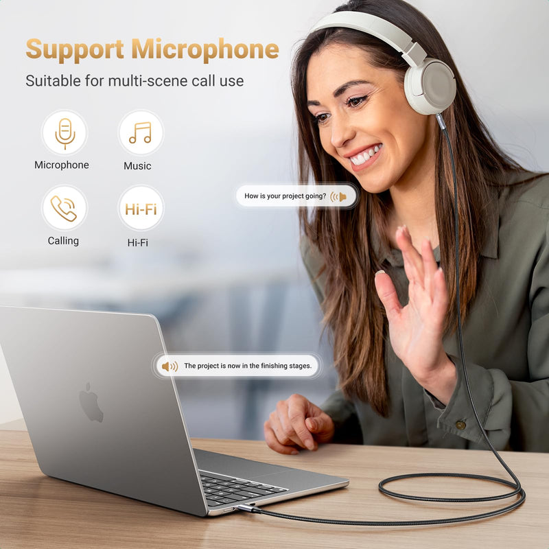 UGREEN USB to Audio Jack USB External Sound Card 3.5mm Audio Adapter 2 in 1 USB A to Aux TRRS Headphone Bundle with Aux to USB C, Type C to 3.5mm Audio Jack Cable 3.3FT