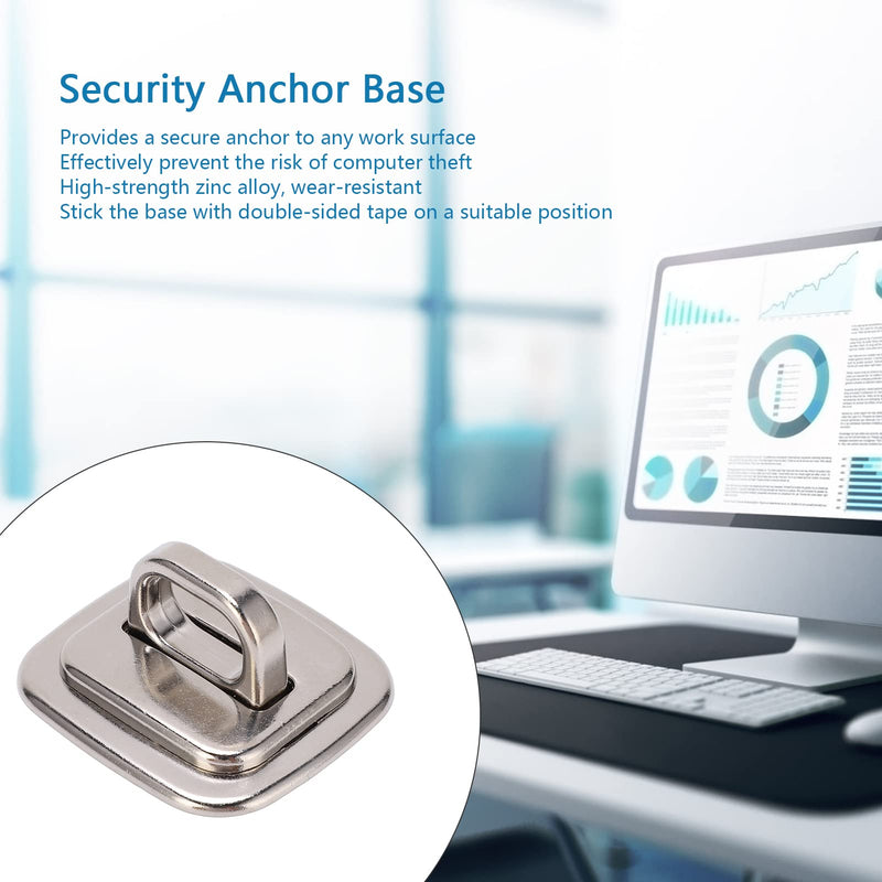 Security Anchor Base Anti Theft Desk Mount Anchor Accessory Computer Lock Fixed Plate for Laptops Tablets Monitors Smart Phone Combination Cable Locks