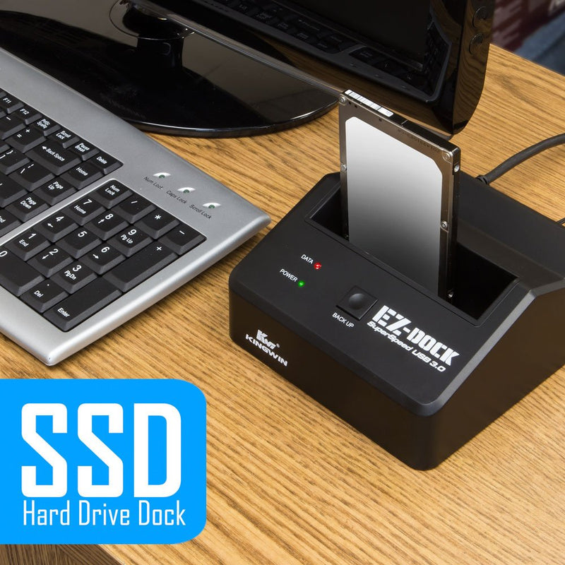 Kingwin USB 3.0 to SSD/SATA Hard Drive Docking Station. Compatible w/ 2.5”/3.5” Inch SATA HDD/SSD (SATA I/II/III) Performance. [Hot Swap Function] Tool-Free Design, 5Gbps Speed & Support UASP
