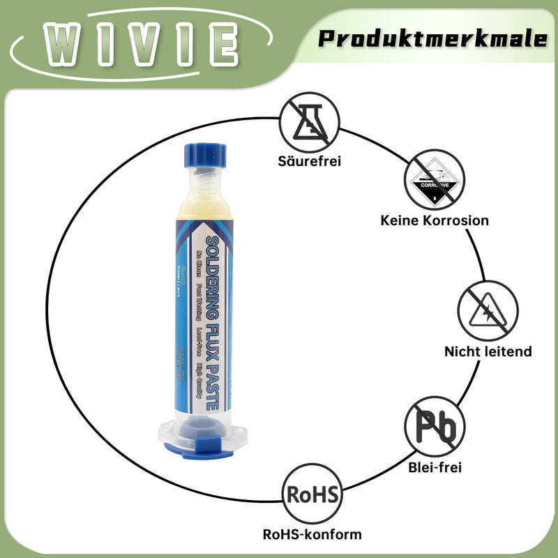 Solder paste flux, lead-free no-clean solder paste flux for SMD/PCB/IC/BGA repair, supplied by WIVIE (4 packs) 4pack