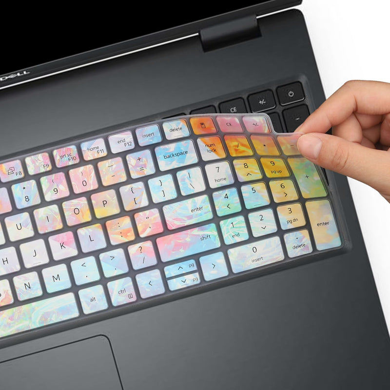 Keyboard Cover for Dell Latitude 5550 5540 5530 5531 5520 5521 3540 15.6" Laptop Keyboard Skin,Dell Precision 3560 3561 3570 3571 3580 3581 3590 3591 15.6" Laptop Keyboard Cover Protective Skin-Colors Colors