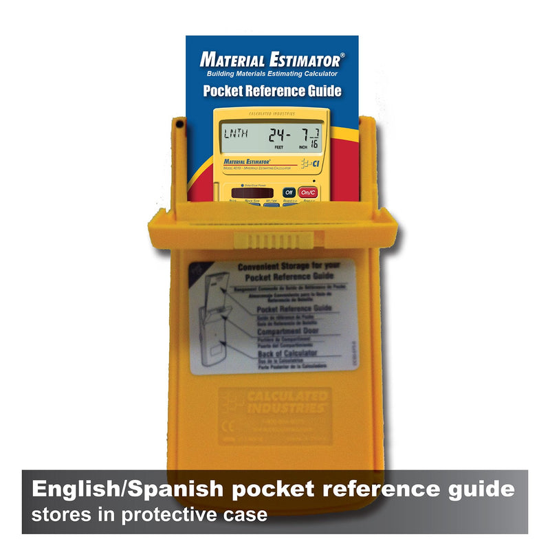 Calculated Industries 4019 Material Estimator Calculator | Finds Project Building Material Costs for DIY’s, Contractors, Tradesmen, Handymen and Construction Estimating Professionals,Yellow Trowels