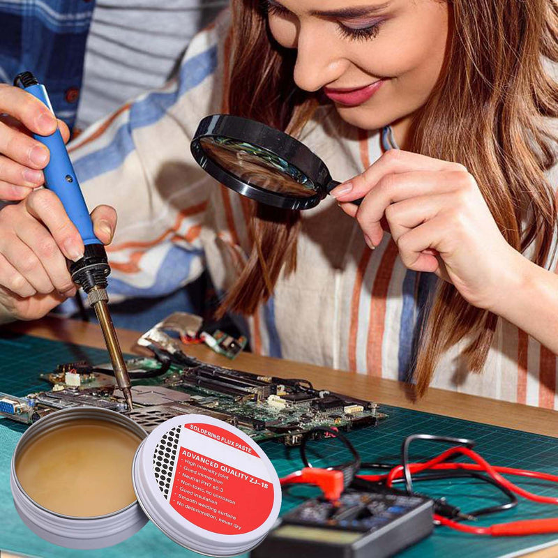 Solder paste, solder paste, soldering flux, lead-free flux paste, rosin soldering paste flux, as a flux for soft soldering for soldering surface mountable components, 50g