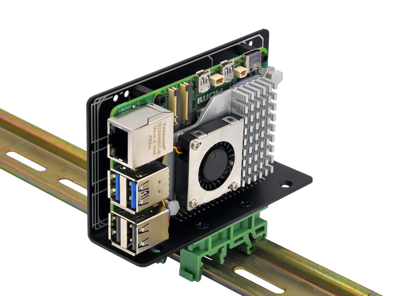 DIN Rail Mount Bracket for Raspberry Pi 1A+ 1B+ 2B 3B 3B+ 4B 5 Zero UNO Mega-2560 BeagleBone Black