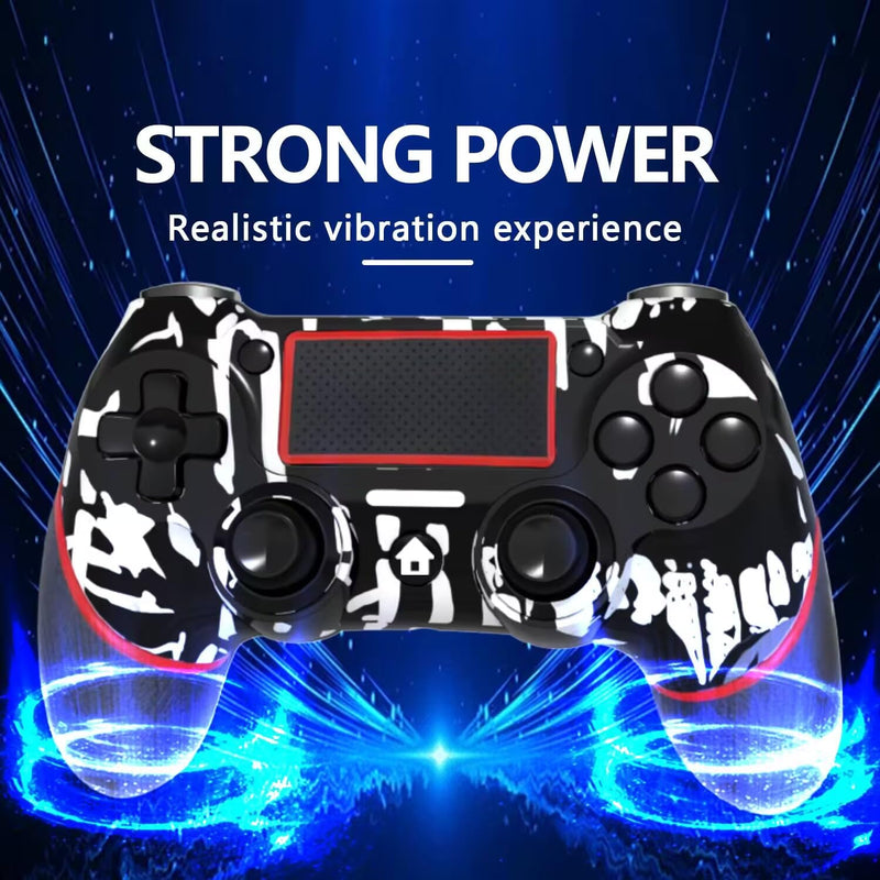 SZDILONG 【Upgraded Wireless Controller for Ps4 Gamepad Compatible with Ps4/Pro/Slim/Windows PC,Joystick for PS4 with Touchpad/Stereo Headphone Jack/Six-axis Motion Control/Charging Cable (SKULL) SKULL