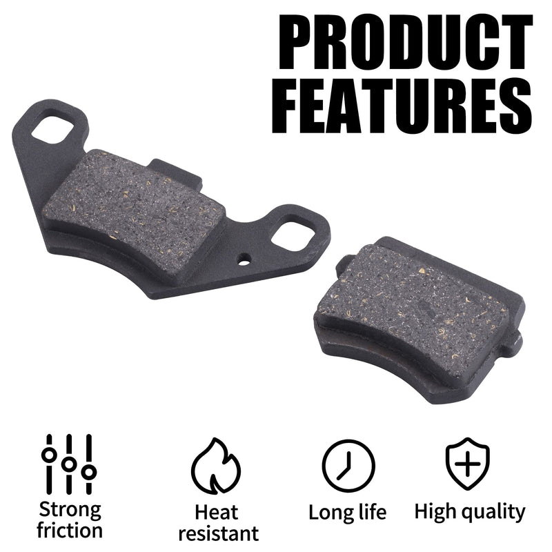 Disc Brake Pads Compatible with 50cc 70CC 90 cc 110 cc 125cc Taotao SunL JCL Coolster Kandi Supermach Tank Kandi Kinroad BV Powersports DongFang ATVs Go karts Quad 4 Wheeler 2 Pair