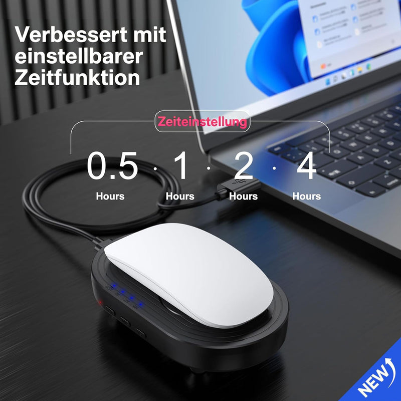 Mouse Jiggler, Mouse Mover Undetectable Mouse Mover, Mechanical Mouse Mover with On/Off, Mouse Mover for Home/Office/Game, Mouse Shaker/Clicker, Prevent PC Sleep Mode - Black