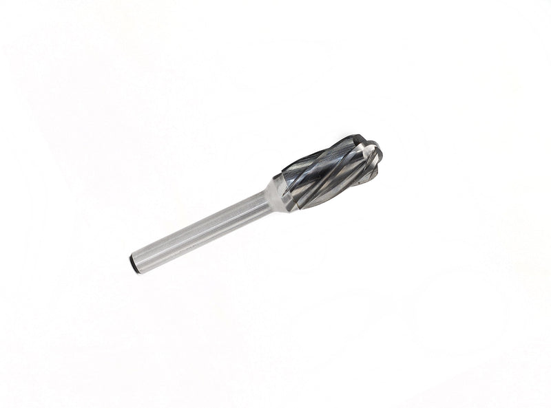 Carbide Burrs for Aluminum - 5pcs Aluma Cut Carbide Rotary Burr Files Set 1/4"(6.35mm) Shank for Die Grinder Drill,Metal Carving,Polishing,Engraving, Drilling