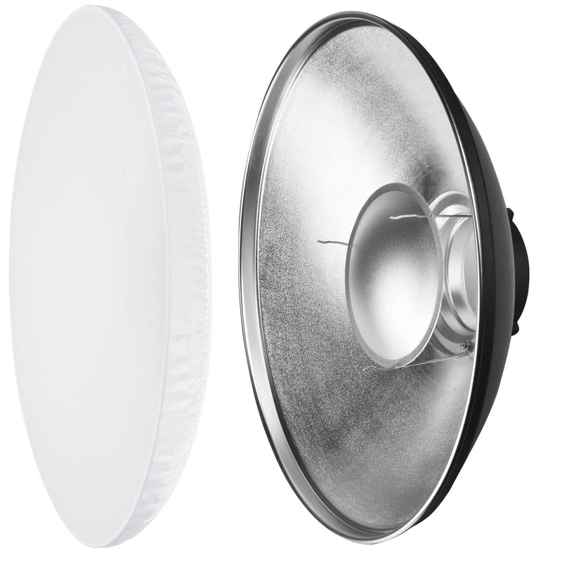 16inch/42cm Standard Reflector Beauty Dish with White Diffuser Sock, Honeycomb Grid and Carrying Case Bag for Bowens Mount Studio Strobe Flash Light (16inch) 16inch