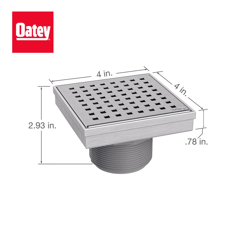 Designline 4 in. x 4 in. Square Drain Square Grate 4" x 4"