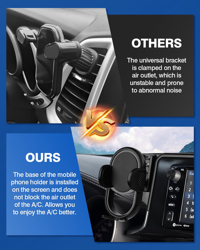 Autorder Custom Fit for Car Phone Holder 2020 2021 2022 Toyota Highlander Lmited/Platinum Accessories Phone Mount 12.3" Screen Cell Phone Automobile Cradles Hands-Free 360 Degree Rotation Toyota Highlander 20-22 12.3-inch
