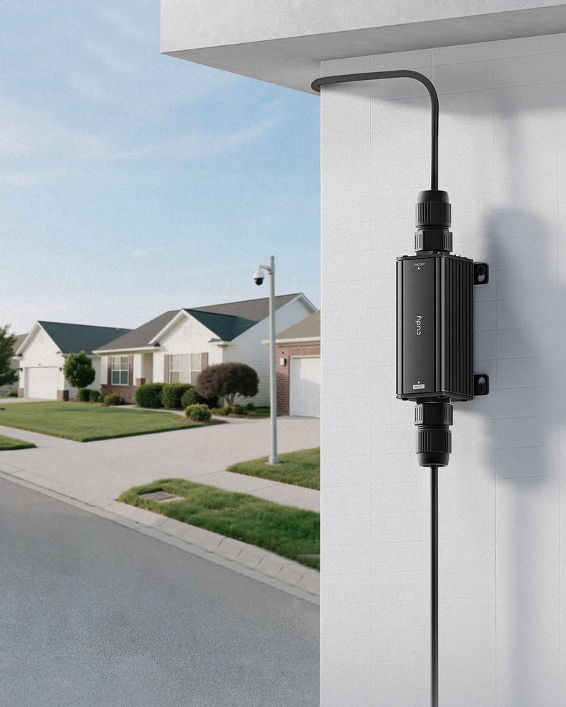 Cudy POE15 Gigabit Outdoor Waterproof IP67 PoE Extender, 10/100/1000Mbps, Repeater, Amplifier, BOE, Wall Mount, IEEE 802.3at/802.3af