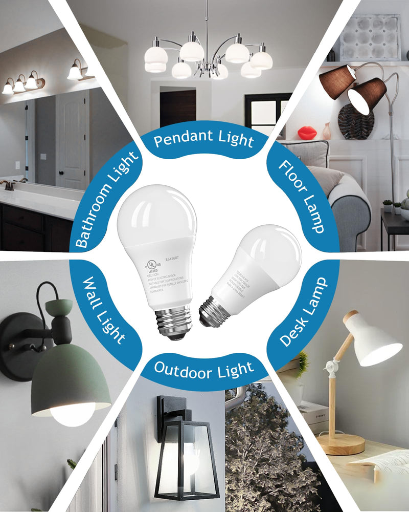 TJOY 24 Pack LED Light Bulbs, 100 Watt Equivalent A19, 5000K Daylight LED Bulb, 15W Bright White Energy Saving Lightbulbs with E26 Standard Base, 1500 Lumens Non Dimmable Lamp for Home Bedroom Kitchen 5000k Daylight White