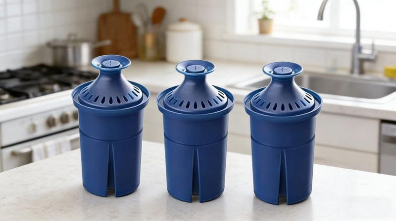 Elite Water Filter Replacements for Brita Pitcher Water Filter and Dispensers, NSF Certified to Remove 99% of Lead,BPA FREE,3 Count(Blue) Blue (3 Count)