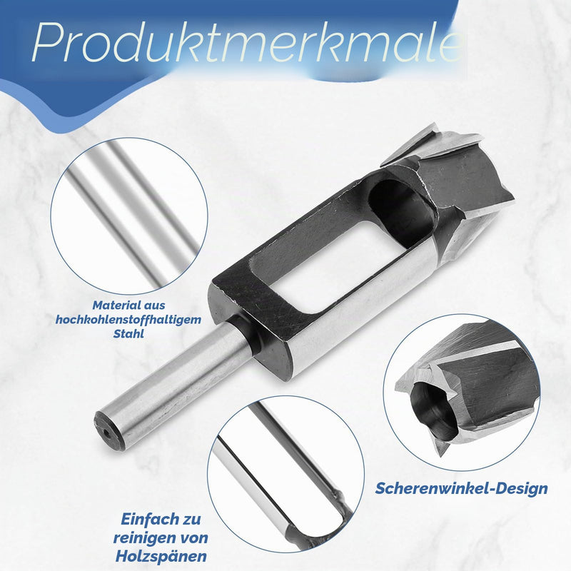 Deep Tenon Drill for Carpentry Work, 8mm, 10mm, 12mm, 15mm, 20mm, 25mm, 30mm, 35mm, 40mm, Wood Dowel Hole Cutter, Tenon Cutter, Cork Drill, Deep Dowel Cutter (10mm)