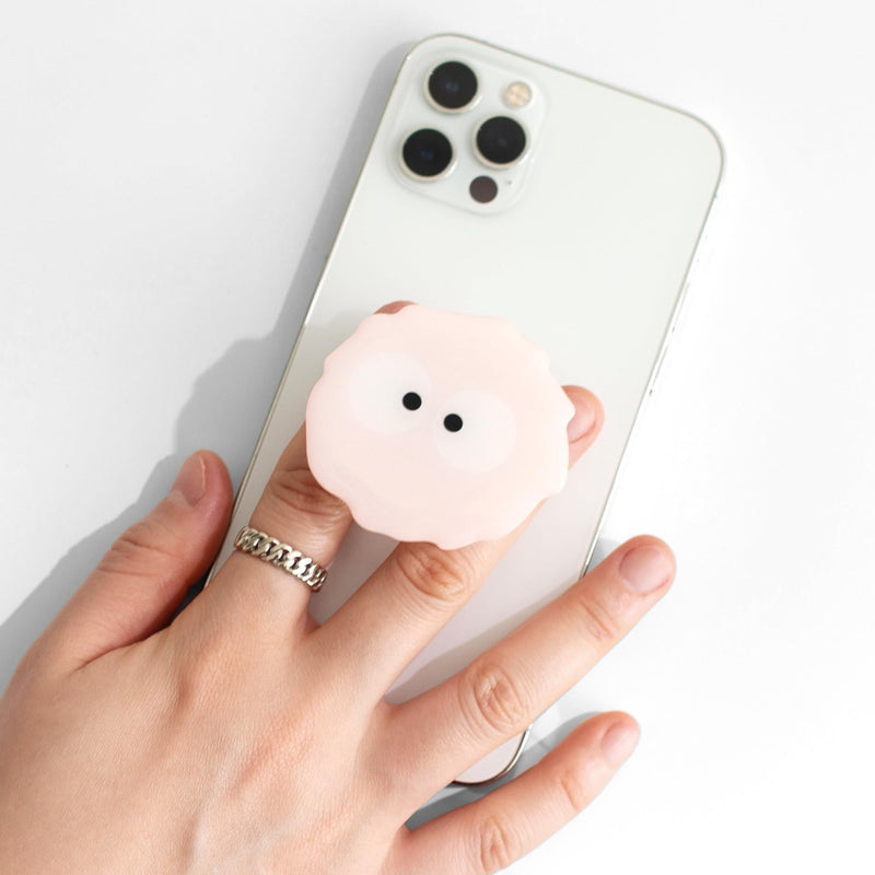 Cute Cartoon Briquette Acrylic Multi Functional Collapsible Expandable Mobile Phone Grip & Kickstand (Pink) Pink