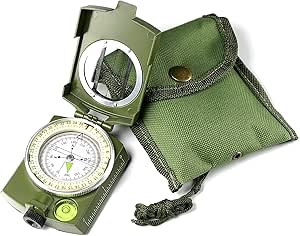 SE Military Lensatic and Prismatic Sighting Survival Emergency Compass with Pouch - CC4580