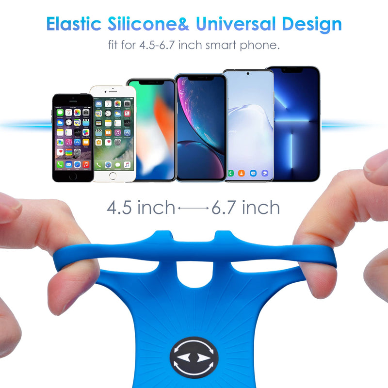 Running Armband, 3 in 1 Running Phone Holder Sports Armband Bicycle Phone Holder 360° Rotatable & Detachable Running Phone Armband for 4.5-9'' iPhone Huawei for Gym Running Hiking Blue