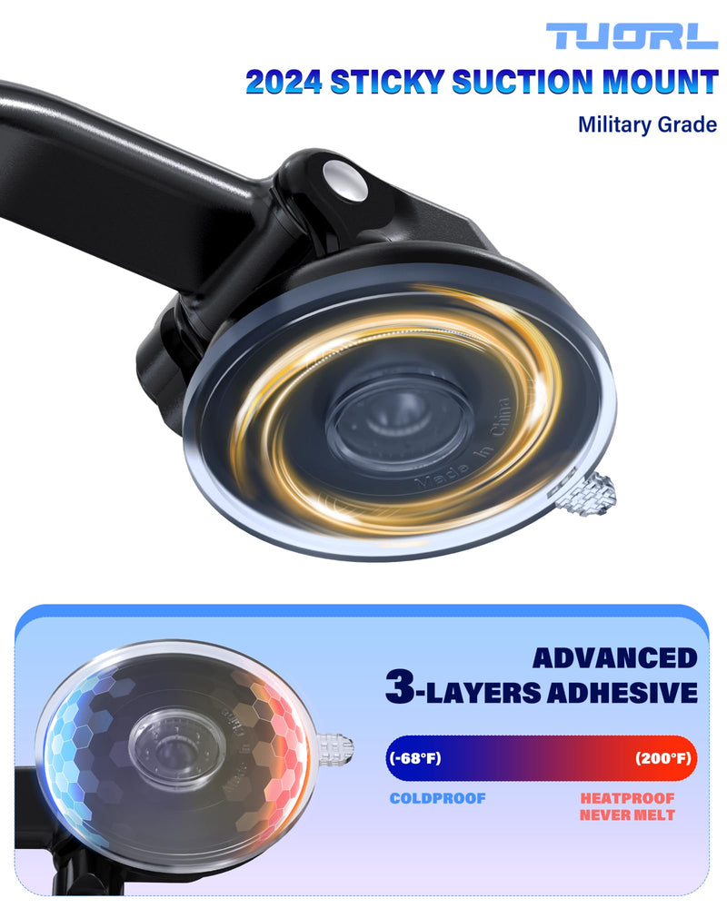 Car Phone Holder [Big Phone Friendly] Phone Holder for Car Universal for Air Vent Dashboard Windshield Phone Mount for Car 3 in 1, Hand Free Mount for iPhone 15 14 Pro Max Samsung All Cell Phones