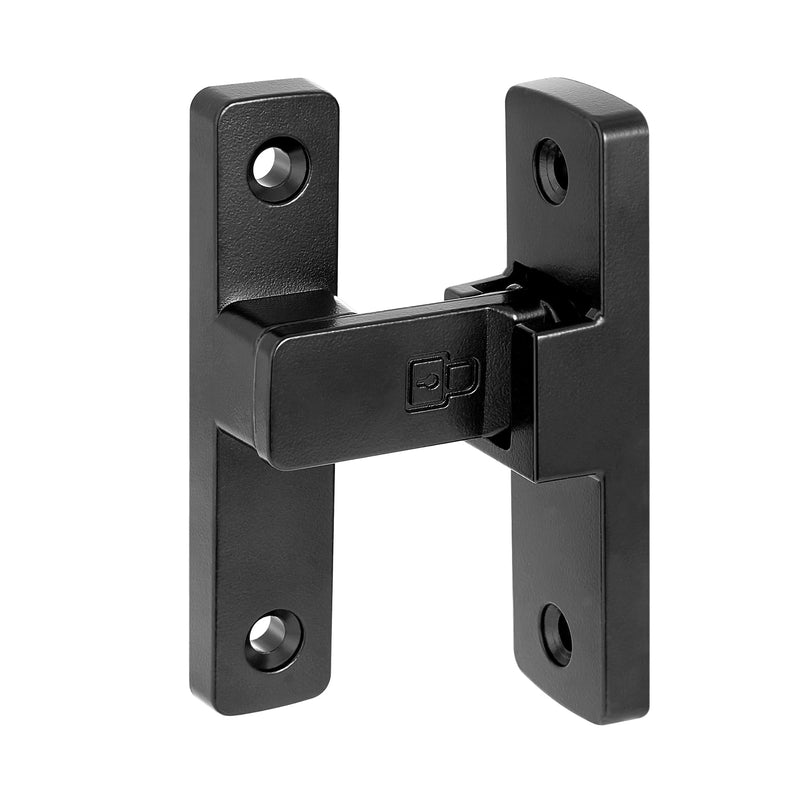 INIRET3 Packs Black 90 Degree Barn Door Lock ，Premium Zinc Alloy Latch - Flip Gate Latches ，for Cabinets, Bathroom, Barn & Garden Doors - Secure Sliding Door Hardware Black_90 Degree 3