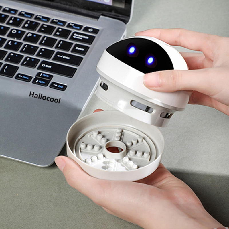 Mini Desktop Vacuum Cleaner Cute Desk Vacuum Cleaner for Picking up Crumbs Eraser Crumbs Pet Hairs Flakes Tiny Items, Portable Small USB Vacuum Cleaner for Dust on Desk Tabletop Keyboard Piano