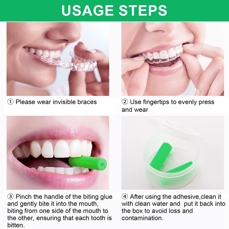 Aligner Chewies Pack of 10 Green Aligner Tray Seater Aid for Aligner Trays - Chompers for Better Fit & Adjustment