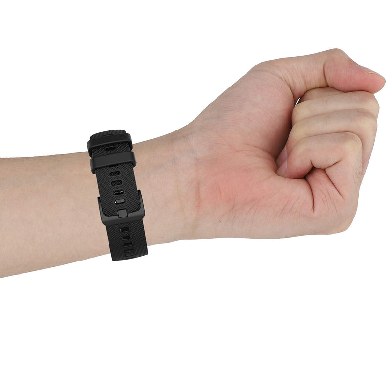 FitTurn Soft Colorful Silicone Watch Band Straps Compatible with Garmin Venu Sq watch Replacement Quick Release Watch Bands Sport Strap Compatible with Garmin Venu Sq Smartwatch Black