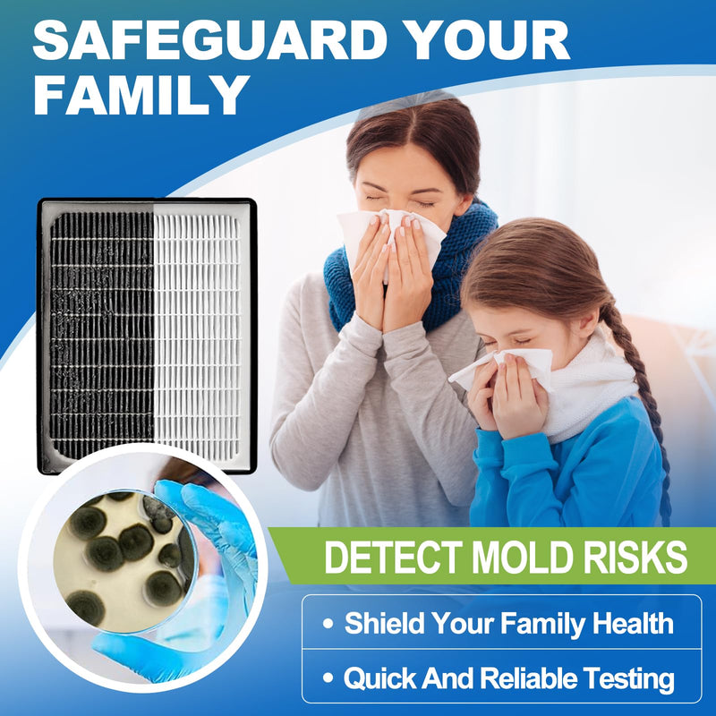Mold Test Kit for Home-Simple Mold Detection Kits, HVAC, Surface & Indoor Air Quality Testing, Fast and Reliable DIY Mold Detector for House Black Mold, Identification Guide Free Analysis (12 Pack) 12