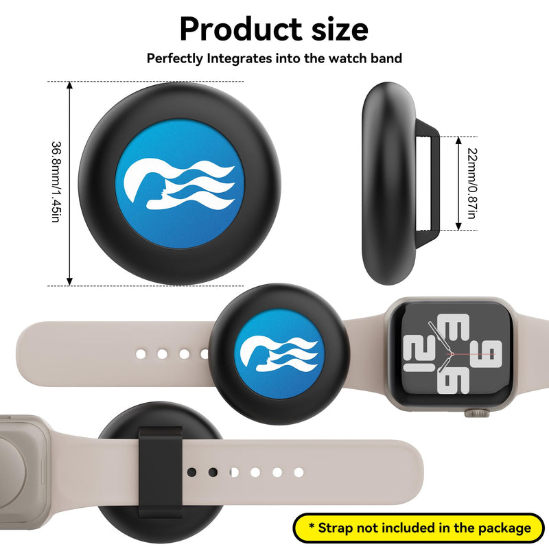 Princess Ocean Medallion Watch Adapter,princess medallion holder for Princess Medallion Device in 2023 & 2024,Also for Apple Airtag Dog Collar Holde Black/Blue/Pink/Purple