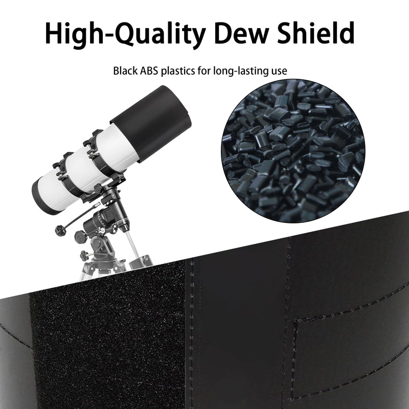 Astromania Flexible Dew Shield for Telescope Front Outer Diameter from 123mm - 142mm Diameter - Keep Dew Away and Gives You Clear observing for The Entire Night For Outer Diameter from 123mm - 142mm