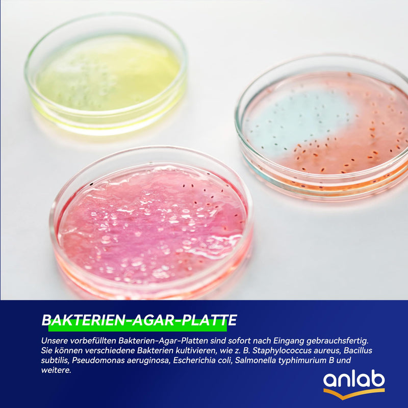 Nutrient Agar Petri Dishes Science Project Kit | Pre-Poured Agar Plates and Cotton Swabs for Science Experiments | Bacteria Science Kit - Sealed Separately (Items of 30)