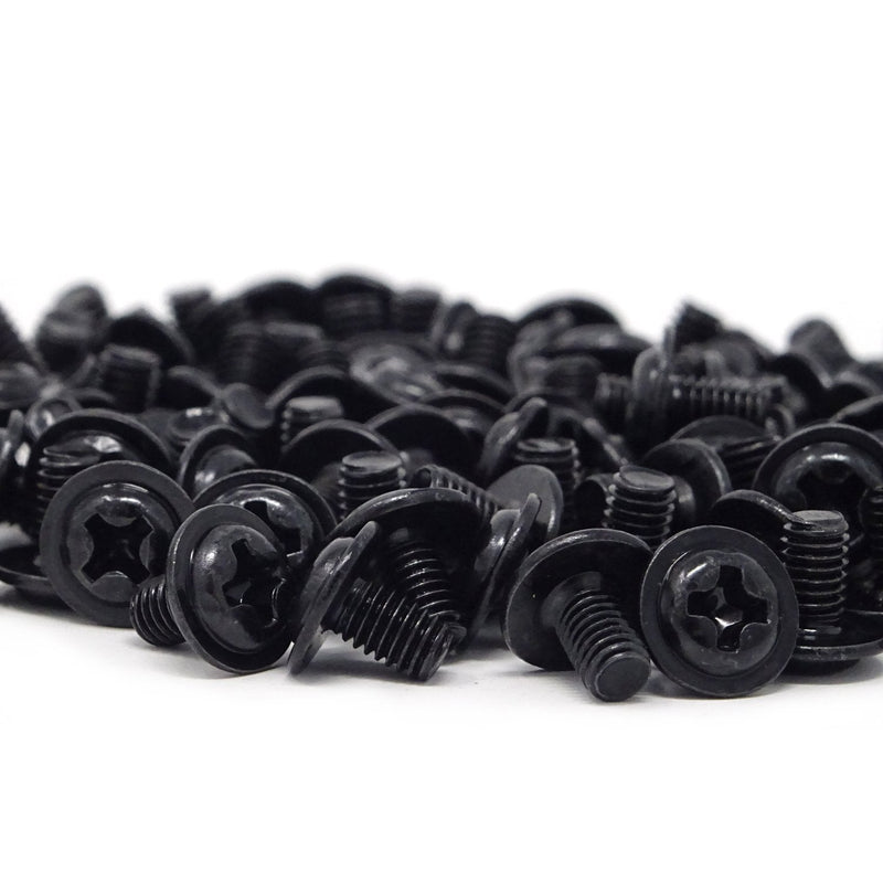 Honbay 100PCS M3x5 Round Head PC Mounting Computer Screws Computer Case Fixed Motherboard Screw (Black Zinc) Black Zinc