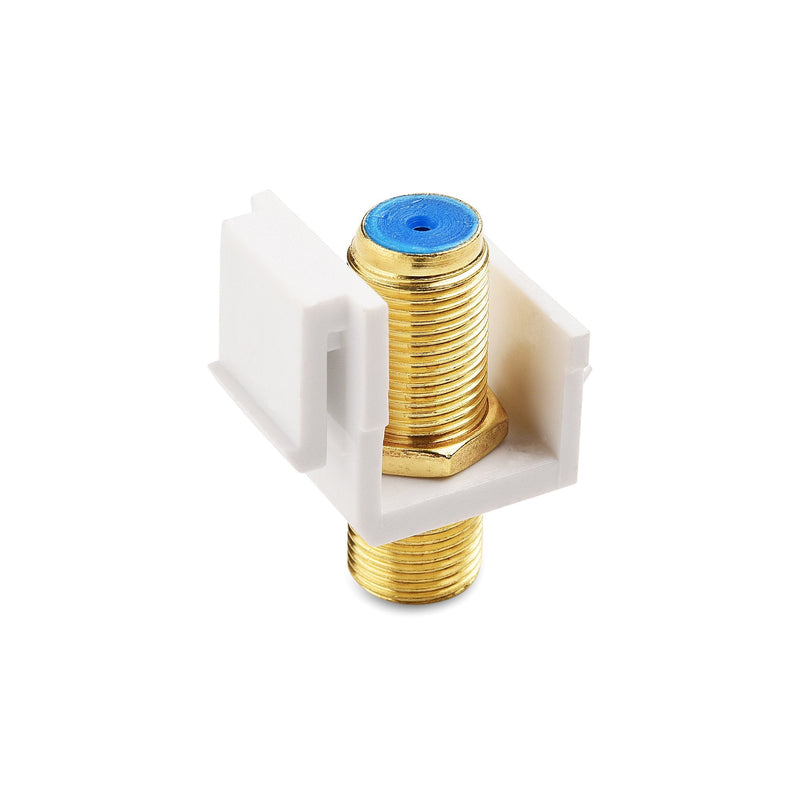 Cable Matters 5 Pack RG6 Keystone Jack Insert, Coaxial Keystone Jack Insert Gender Changer