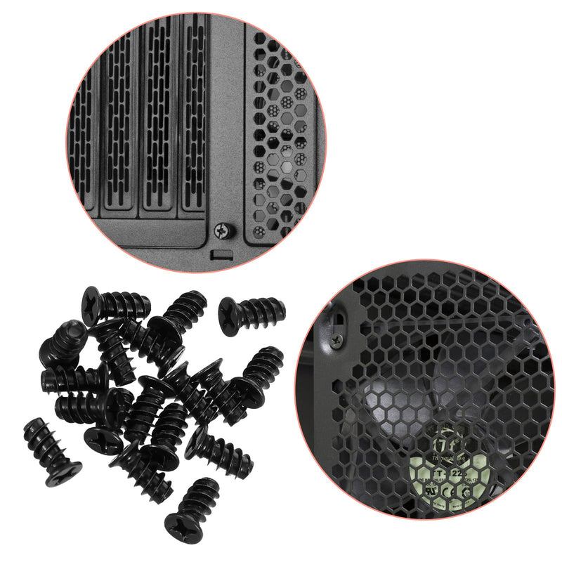 PC Fan Screws Computer Cooling Fan Mount Screws, Cross Recessed Head Self Tapping Stainless Steel Screw Case Long Short Screw Kit (#6-32x30mm 20 Pcs / M5x10mm 20 Pcs)